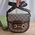 Женская сумка Gucci Horsebit 1955 mini 19x18 см - Brown