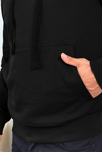 Мужское худи чёрного цвета Stone Island Compass-patch   