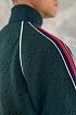 Зелёная кофта на молнии Gucci GG jacquard
