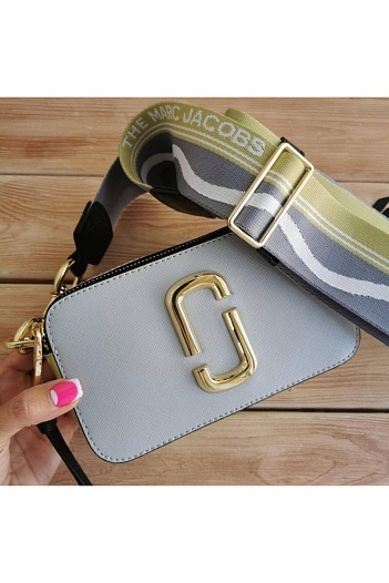 Кожаная сумка Marc Jacobs 25x16 см - Grey   