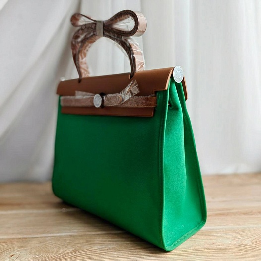 Женская сумка Hermes HerBag 30x25 см - Green   