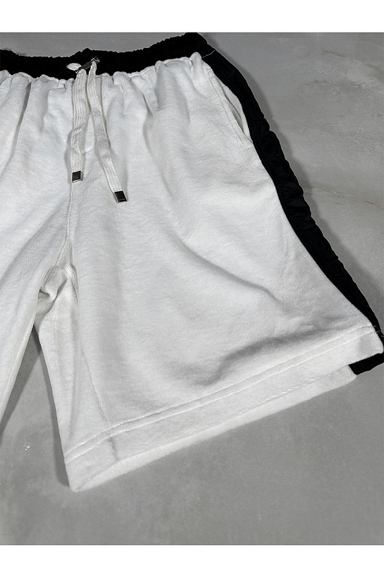 Белые шорты Amiri velvet-effect