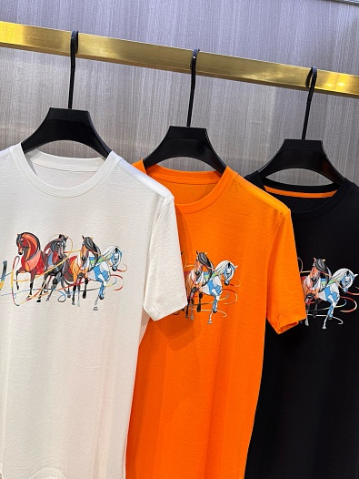Футболка чёрного цвета Hermes Premium   