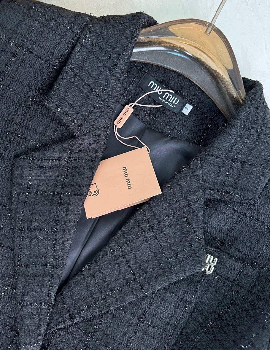 Женский костюм в клетку MIU MIU premium - Black