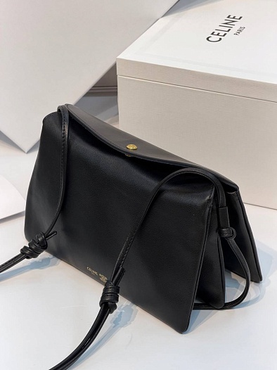 Кожаная сумка Celine Trio Flap premium 22.5x13x3.5 см   