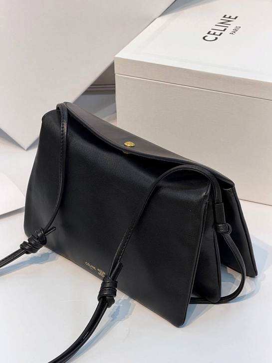 Кожаная сумка Celine Trio Flap premium 22.5x13x3.5 см