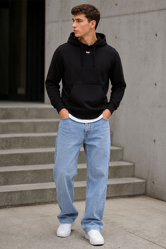 Мужское худи Diesel S-Ginn-Hood-D - Black