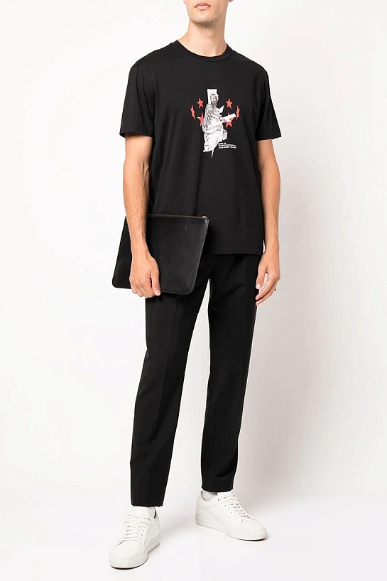 Чёрная оверсайз футболка Neil Barrett x James Harden