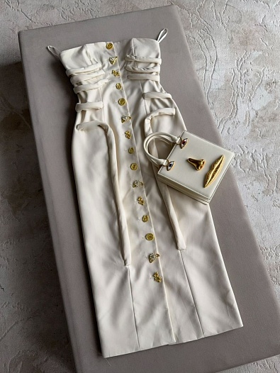 Женское платье белого цвета Schiaparelli   