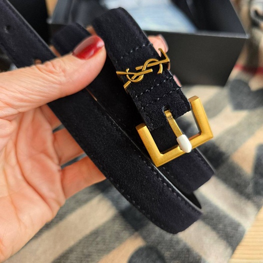 Замшевый ремень Yves Saint Laurent   