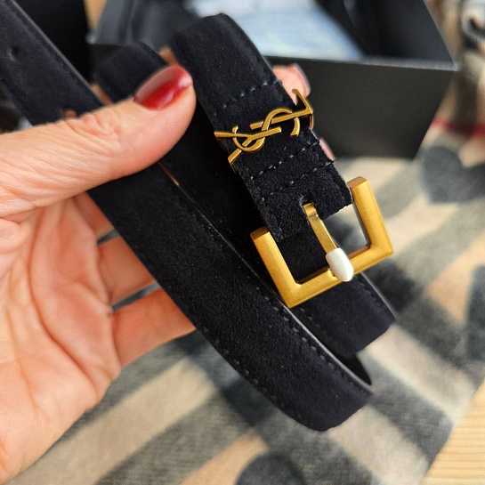 Замшевый ремень Yves Saint Laurent