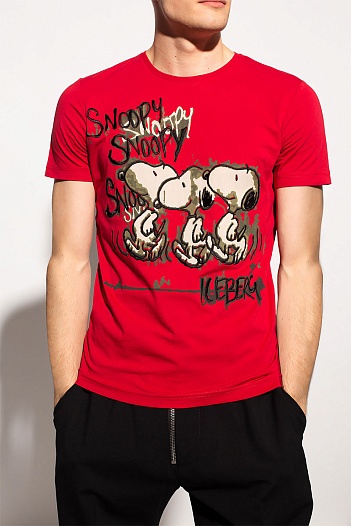 Мужская футболка Iceberg "Snoopy" - Red   