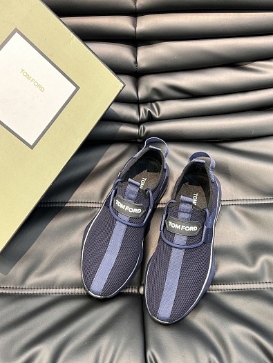 Мужские кроссовки Tom Ford синего цвета   