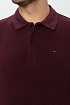 Бордовое поло с длинным рукавом Tommy Hilfiger