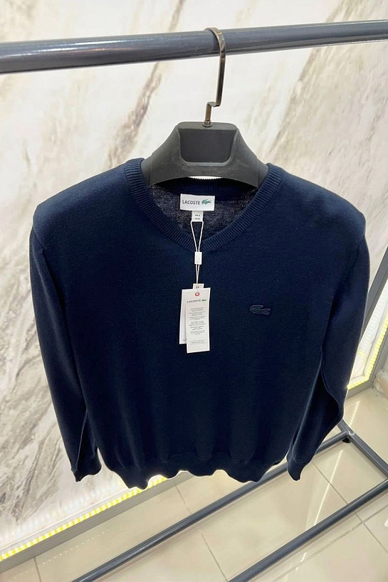Джемпер тёмно-синего цвета Lacoste V-Neck