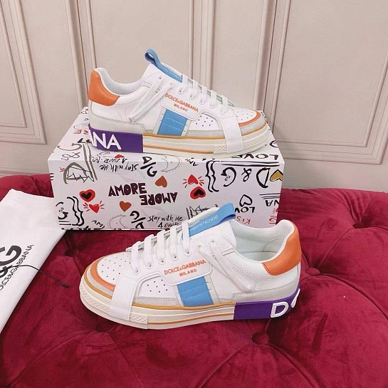 Женские кроссовки Dolce & Gabbana Custom 2.Zero - White / Blue