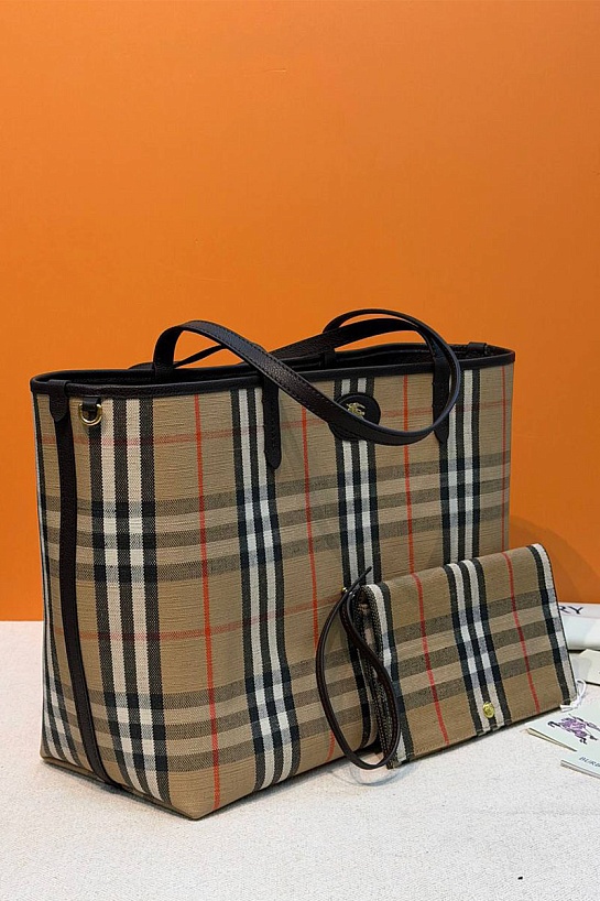 Кожаная сумка Burberry Medium Reversible Bloomsbury ​premium 37,5x17x30 см