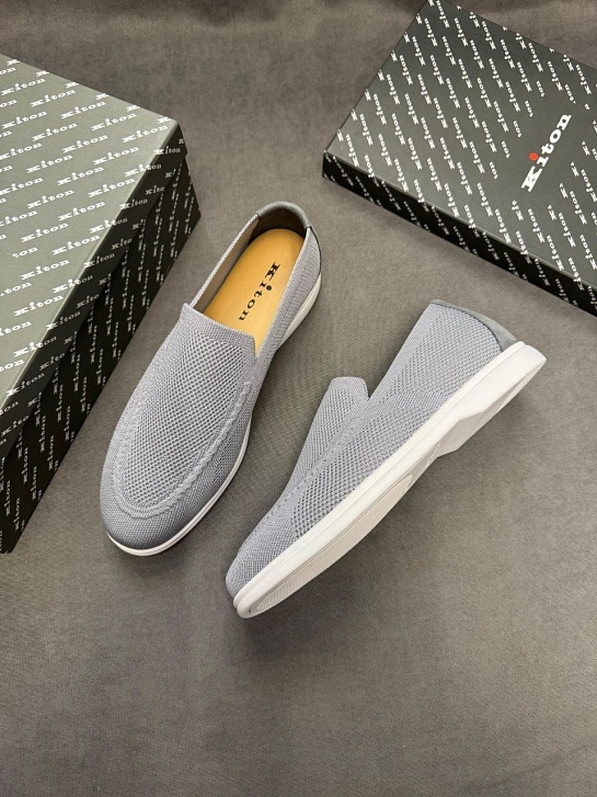 Мужские текстильные лоферы Kiton