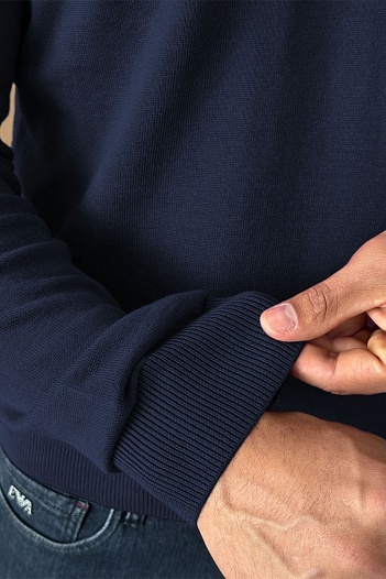 Мужская кофта Tommy Hilfiger тёмно-синего цвета logo-embroidered   