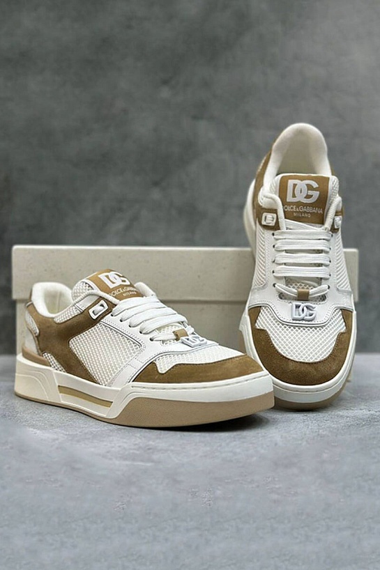 Женские комбинированные кроссовки Dolce&Gabbana New Roma