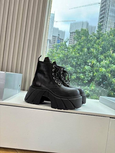 Женские кожаные ботинки на платформе SMFK premium   