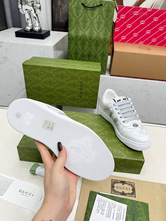 Женские комбинированные кроссовки Gucci GG Screener Premium