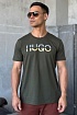 Мужская тёмно-зелёная футболка Hugo Boss