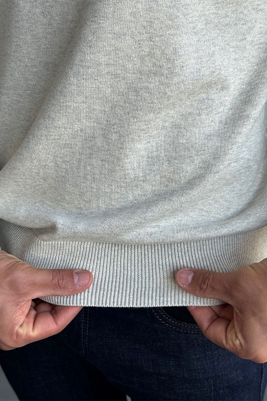 Мужской джемпер Hermes H embroidered - Grey