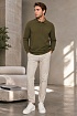 Поло с длинным рукавом Hugo Boss зелёного цвета