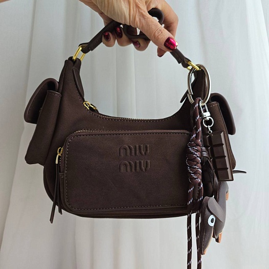 Женская замшевая сумка MIU MIU 21x12 см (2 расцветки)   