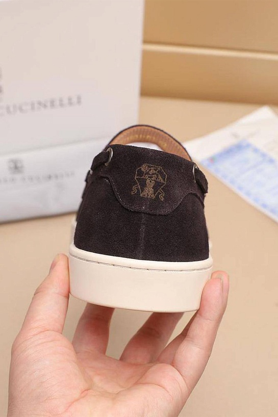 Мужские замшевые лоферы Brunello Cucinelli