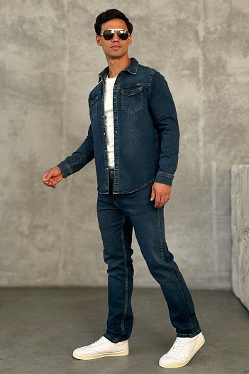 Мужские джинсы Loro Piana тёмно-синего цвета   