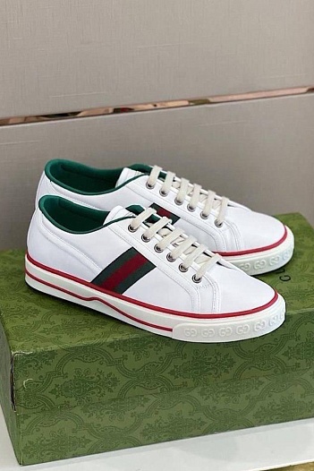 Мужские белые кроссовки Gucci    