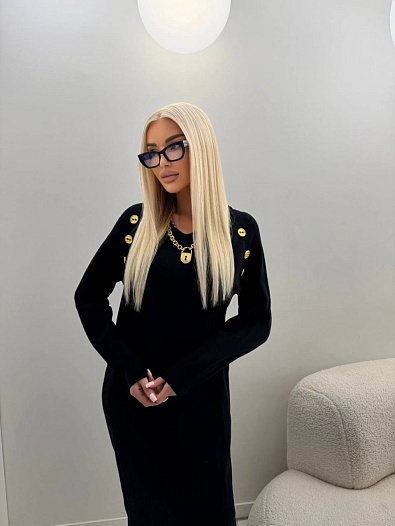 Женское чёрное платье Schiaparelli   