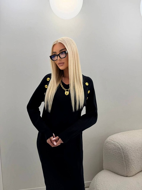 Женское чёрное платье Schiaparelli