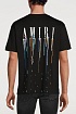 Чёрная оверсайз футболка Amiri paint drip core