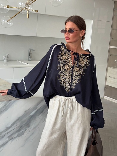 Женские льняные брюки Max Mara   