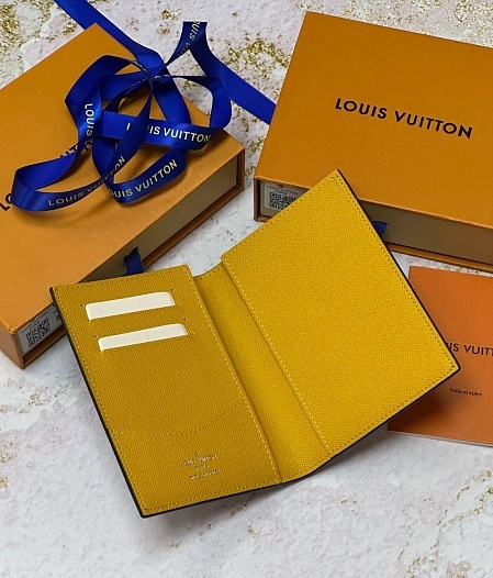 Кожаная обложка для паспорта Louis Vuitton Premium 10x14x2.5 см   