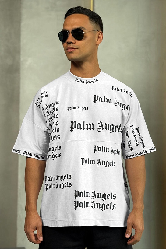 Белая оверсайз футболка Palm Angels Ultra Logo