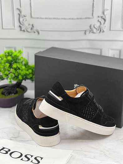 Мужские замшевые кроссовки Hugo Boss Gary Tenn log   