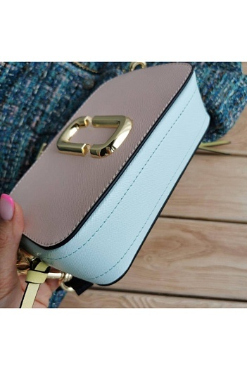 Кожаная сумка Marc Jacobs 25x16 см - Pink / Blue   