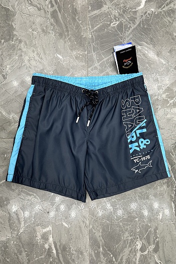 Мужские синие шорты Paul & Shark logo-patch   