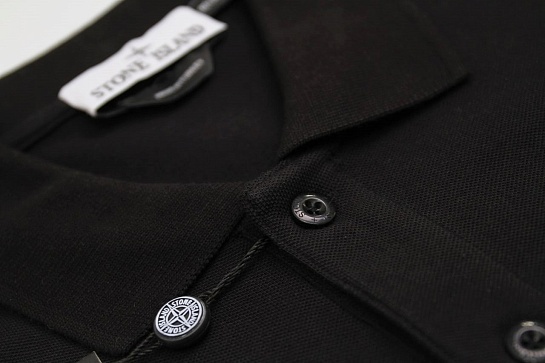 Поло с длинным рукавом Stone Island logo-patch - Indigo