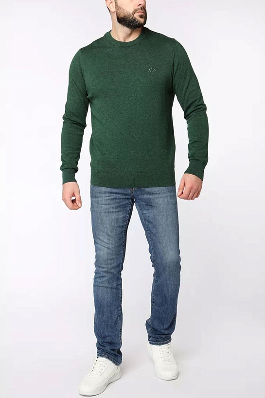 Мужская зелёная кофта Armani Exchange