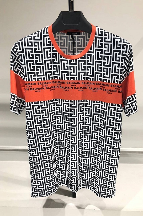 Мужская футболка Balmain monogram-print