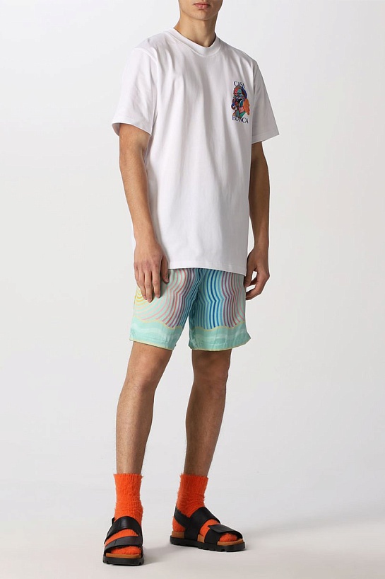 Белая футболка Casablanca Masao San