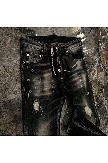 Мужские чёрные джинсы Dsquared2   