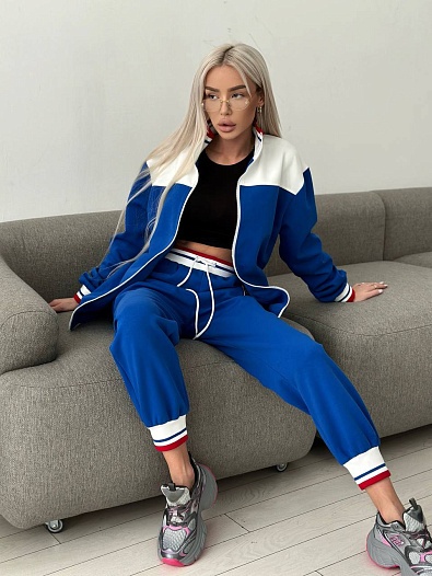 Женский спортивный костюм Gucci синего цвета   