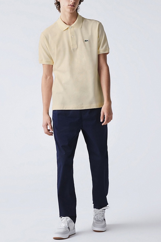 Мужское бежевое поло Lacoste Classic Fit
