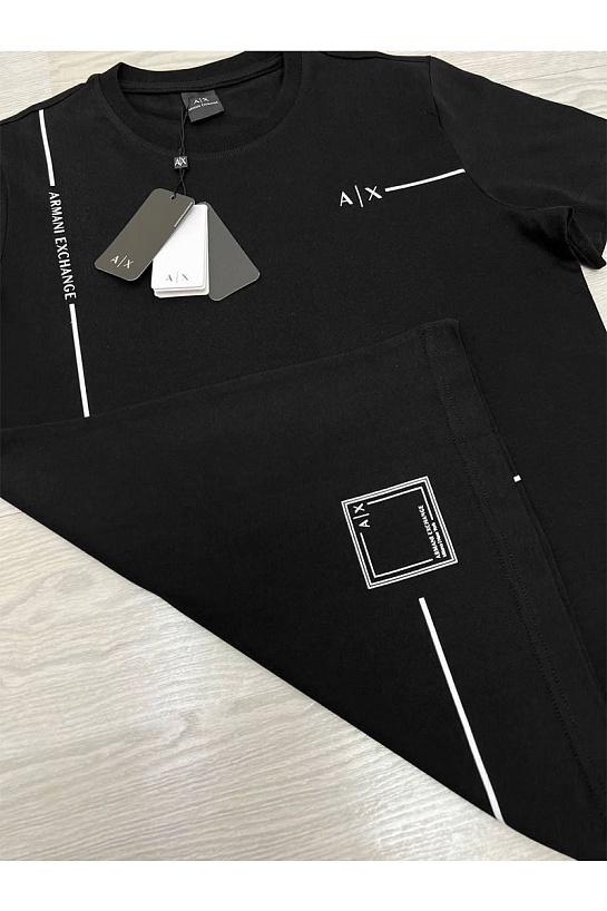 Мужская тёмно-синяя футболка Armani Exchange
